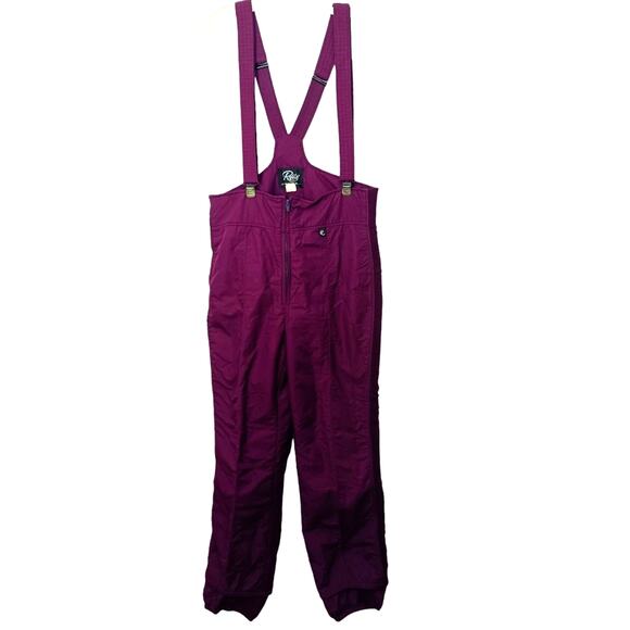 Roffe Snow Ski Pants Overalls Sz L Purple Snowbard Winter Snowmobile Ice Fishing - Picture 1 of 15